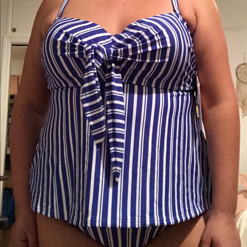 Blue and White Tankini!